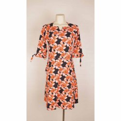 Margot kjole knkort bomulds jersey rosa/sort XL (N85)