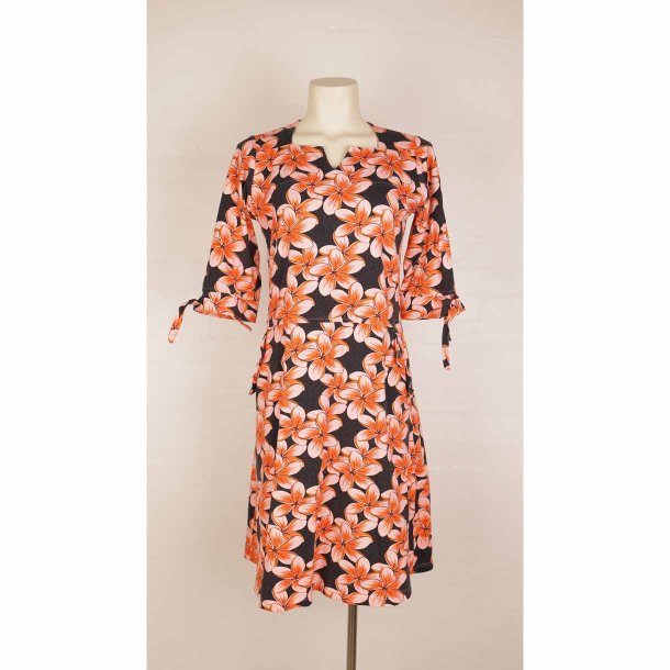 Margot kjole knkort bomulds jersey rosa/sort XL (N85)