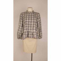 Gossia bluse black/creme polyestermix str. M (9)