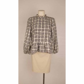 Gossia bluse black/creme polyestermix str. M (9)