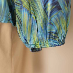 2BIZ bluse bl/grn mnster viscose/silke M (B1)