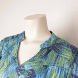 2BIZ bluse bl/grn mnster viscose/silke M (B1)