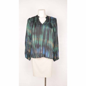 2BIZ bluse black/grn print viscose visc./silk M (B1)