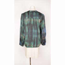 2BIZ bluse black/grn print viscose visc./silk M (B1)