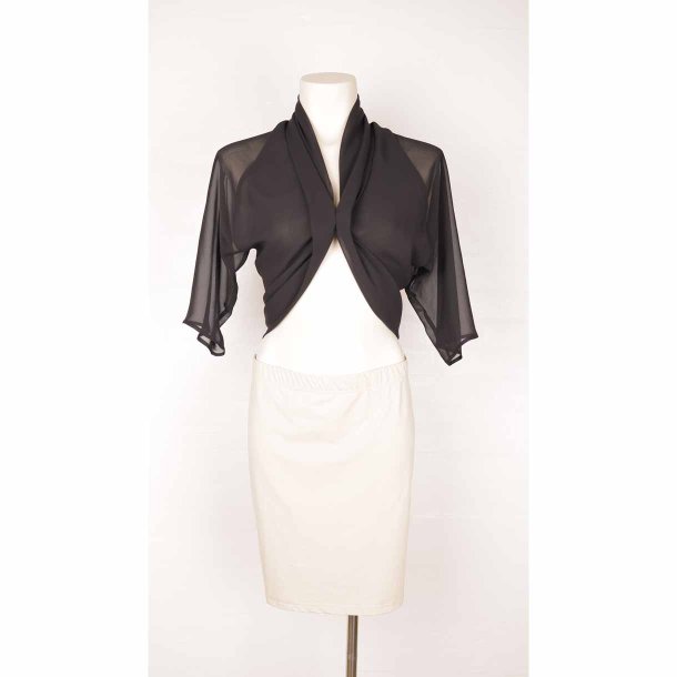 Wearhouse kort ciffon bolero m snrre i ryg S (B1)