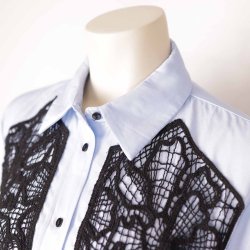 Love &amp; Divine skjorte bl m sort blonde M (B1)