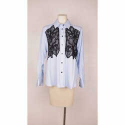 Love &amp; Divine skjorte bl m sort blonde M (B1)