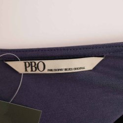 PBO bluse navy bl m V-hals modal/poly M (B1)
