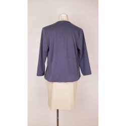 PBO bluse navy bl m V-hals modal/poly M (B1)