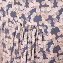 In Front bluse rosa/gr/navy bobble print M  (B1)