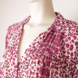 PHJ skjorte syren animal print 80%silke/20%visc M  (B1)