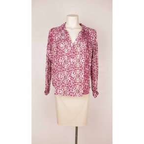 PHJ skjorte syren animal print 80%silke/20%visc M  (B1)