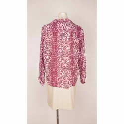 PHJ skjorte syren animal print 80%silke/20%visc M  (B1)