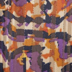 Second Female ciffin bluse lilla/beige/guld S (B1)