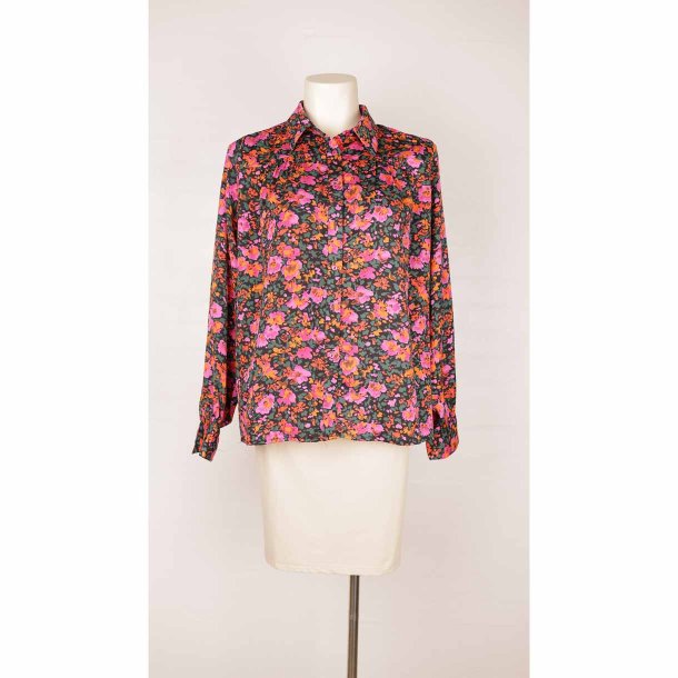 Lollys Laundry skjorte lilla/pink blomsterprint S (B1)