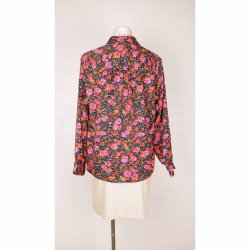 Lollys Laundry skjorte lilla/pink blomsterprint S (B1)