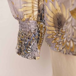 Costa Mani ciffon bluse lysgr m karrygul str. M (B1)