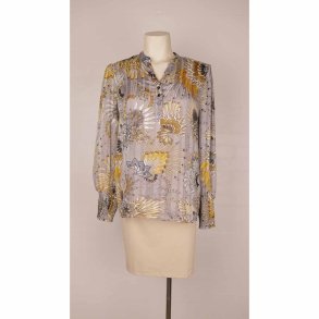 Costa Mani ciffon bluse lysgr m karrygul str. M (B1)