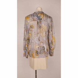 Costa Mani ciffon bluse lysgr m karrygul str. M (B1)