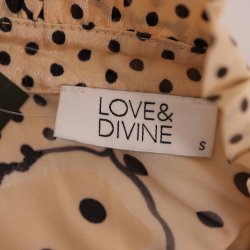 Love &amp; Divine skjorte nude/black dots polymix S (B1)
