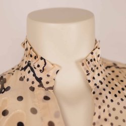 Love &amp; Divine skjorte nude/black dots polymix S (B1)