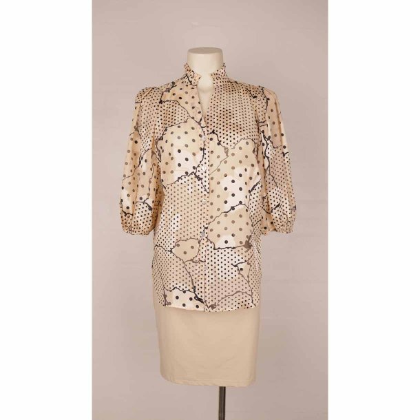 Love &amp; Divine skjorte nude/black dots polymix S (B1)