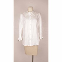 PBO lang smal hvid skjorte m manchetter 38 (B1)
