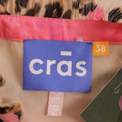 CRS kjole m vidde/plisse leo og pink roser 38 (B1)