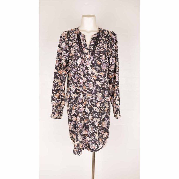 In Front kort tunika kjole black/rosa NSN str. M (B1)