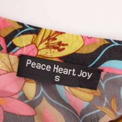 PHJ kjole sort/pink/orange 80%silke20%visc. S (B1)