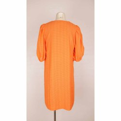 modstrm kort tunika kjole kort orange pufrme M (B1)