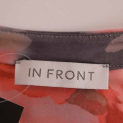 In Front kort jersey kjole gr m pink roser poly M (B1)