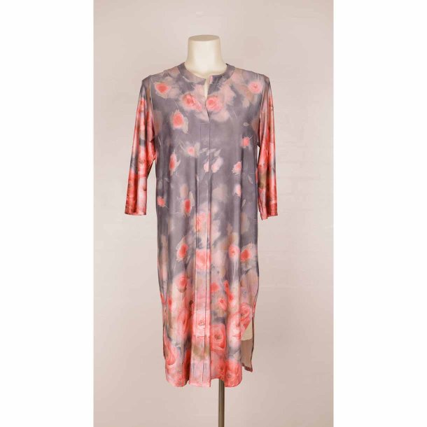 In Front kort jersey kjole gr m pink roser poly M (B1)