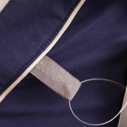 Culture kort navy kjole m V-hals viscose str. L (B1)