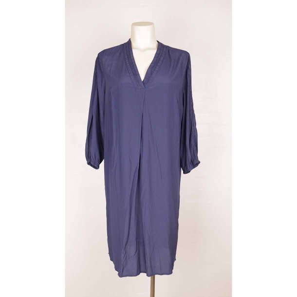 Culture kort navy kjole m V-hals viscose str. L (B1)