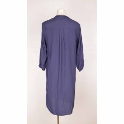 Culture kort navy kjole m V-hals viscose str. L (B1)
