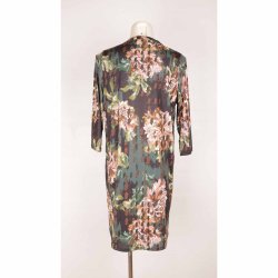 In Front kort jersey kjole rosa/brun/sort poly M (B1)