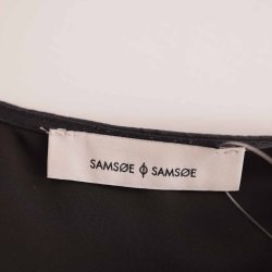 Sams Sams kort kjole ls pasform sort poly S (B1)