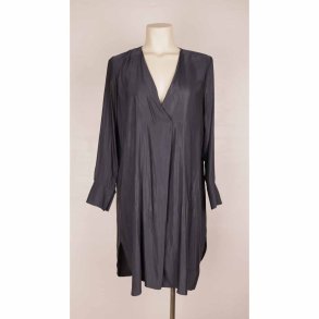 Sams Sams kort kjole ls pasform sort poly S (B1)