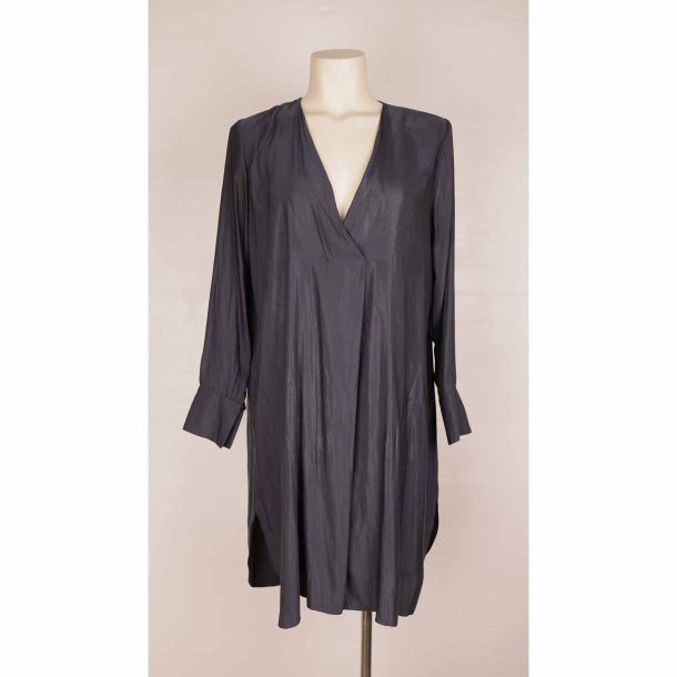 Sams Sams kort kjole ls pasform sort poly S (B1)