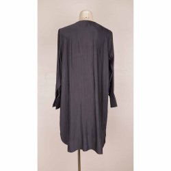 Sams Sams kort kjole ls pasform sort poly S (B1)