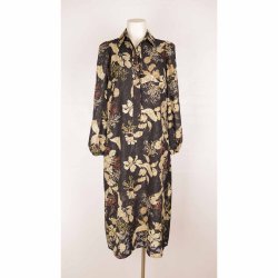 Selected Femme smuk kjole sort/golden M (B1)