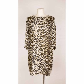 Magasin kort leopard kjole basic viscose str m (B1)