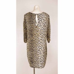 Magasin kort leopard kjole basic viscose str m (B1)