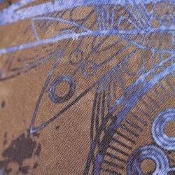 2BIZ kjole brun/bl blank smock v rmer M (B1)