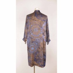 2BIZ kjole brun/bl blank smock v rmer M (B1)