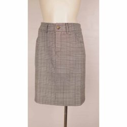 Black Colour kort ternet nederdel NY! str. S/M (B1)