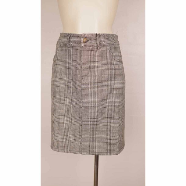 Black Colour kort ternet nederdel NY! str. S/M (B1)