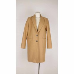 Zara camel uld frakke blazer snit fin stand L (42)