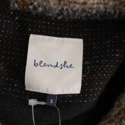 Blendshe skj jakke ternet brun let oversize S (N86)